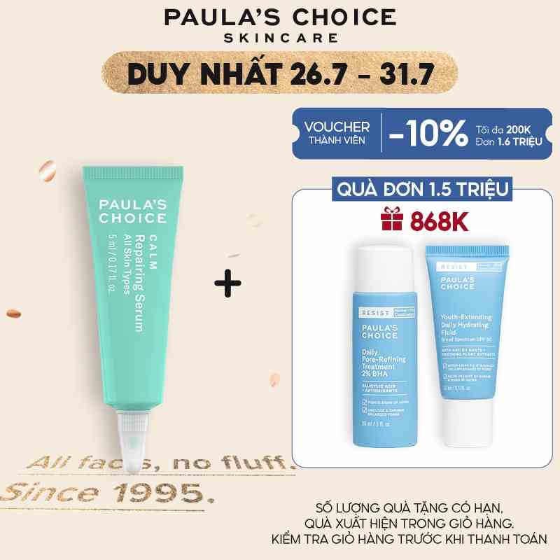 Tinh chất chống lão hóa & làm dịu da nhạy cảm Paulas Choice Calm Repairing Serum 5ml 3727