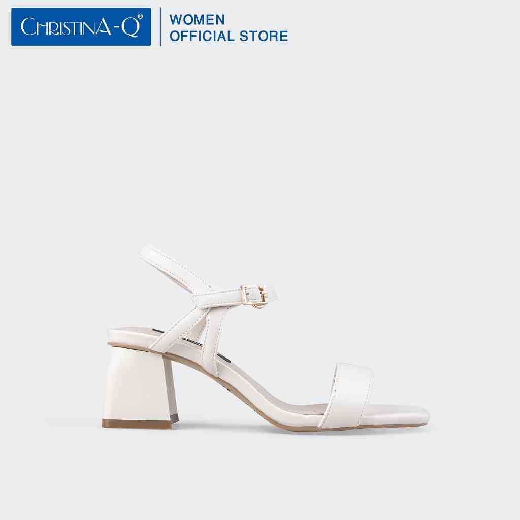 [Mã BMLTA35 giảm đến 35K đơn 99K] Giày Sandals Nữ Gót Trụ ChristinA-Q XDN294