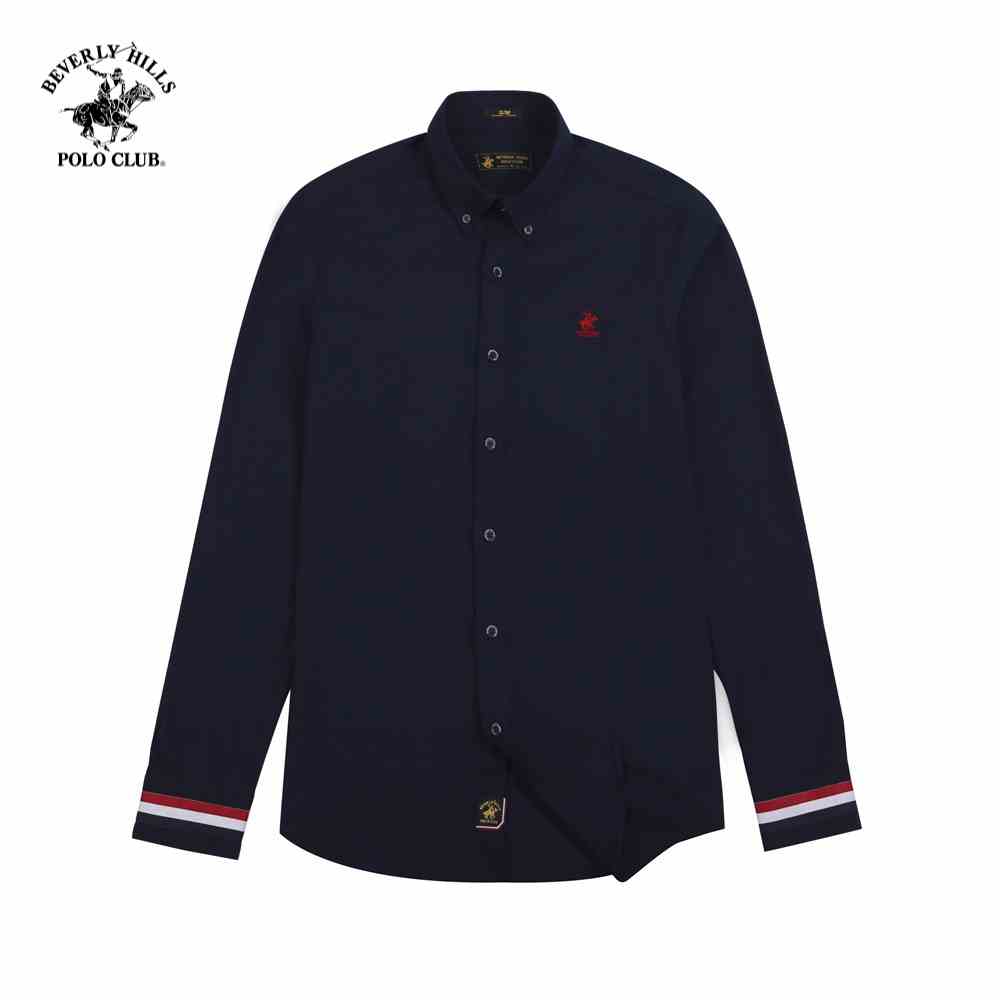 Beverly Hills Polo Club - Áo sơ mi Dài tay Nam Slim Fit Navy NV- BHPC CMSSS22TL008