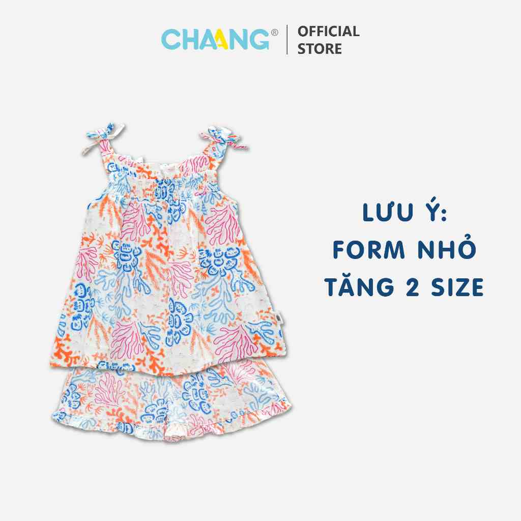 [CHAANG-FORM NHỎ MẸ TĂNG 2 SIZE] Bộ hai dây lanh Sea coral