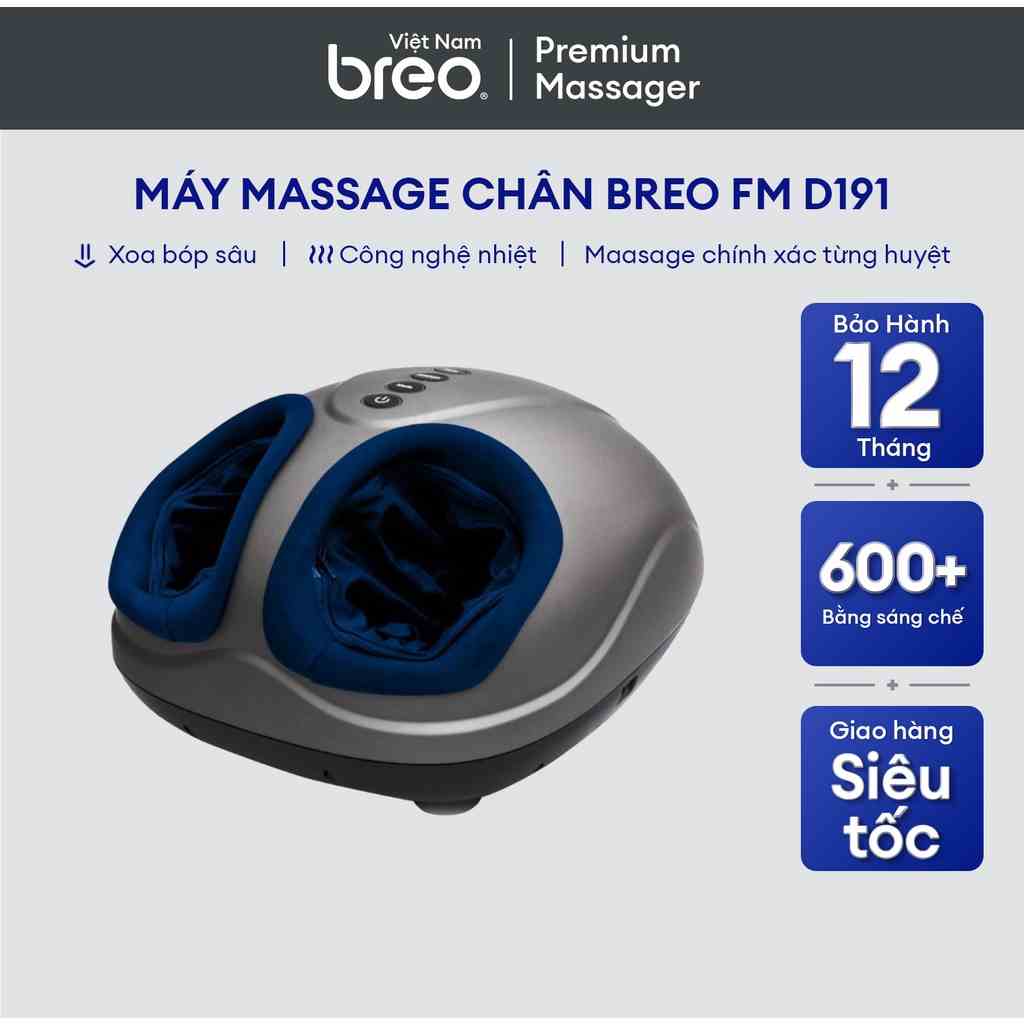 Máy Massage chân BREO FM D191 | Kỹ thuật xoa bóp sâu | Duy trì lưu thông máu | Vỏ có thể tháo rời và giặt | Bảo Hành