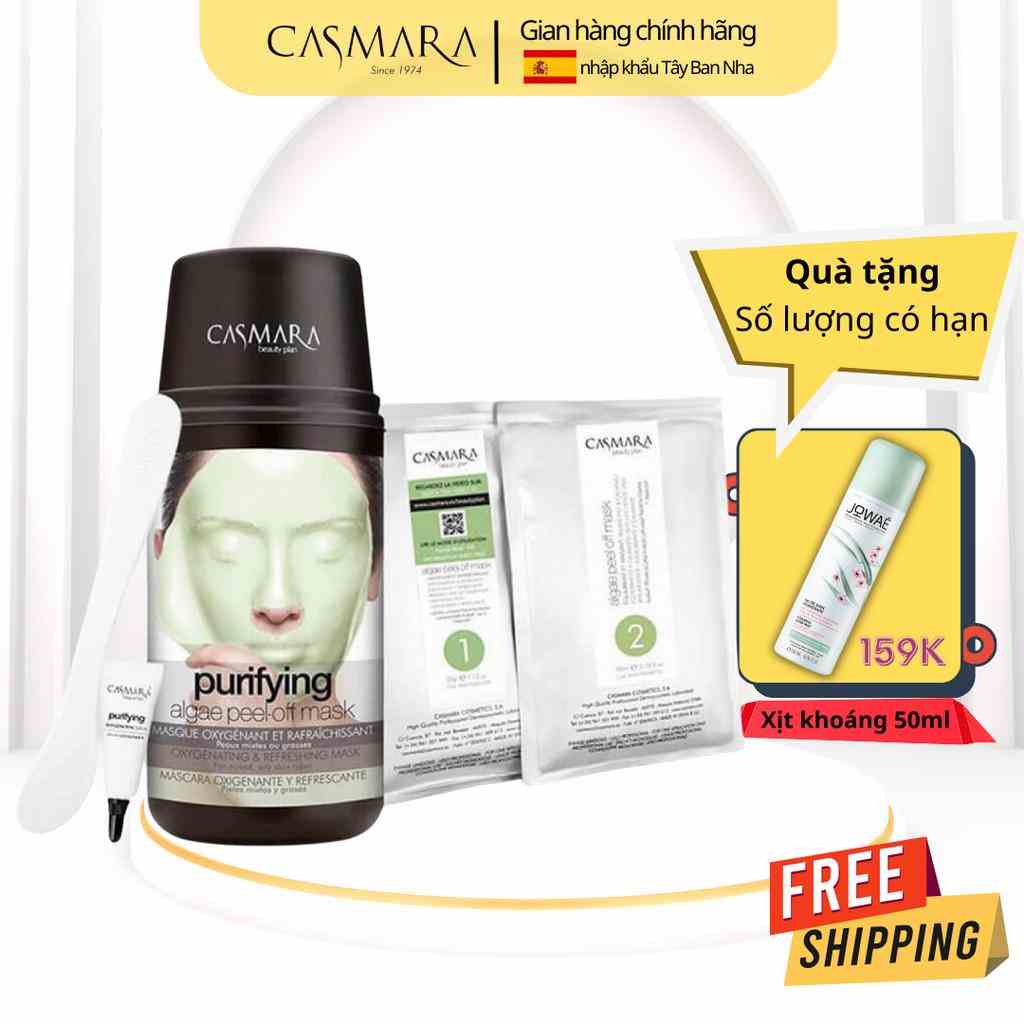 Hộp Mặt Nạ CASMARA Purifying Mask làm sạch sâu Thanh Lọc, Cung Cấp Oxy - nhập khẩu Tây Ban Nha