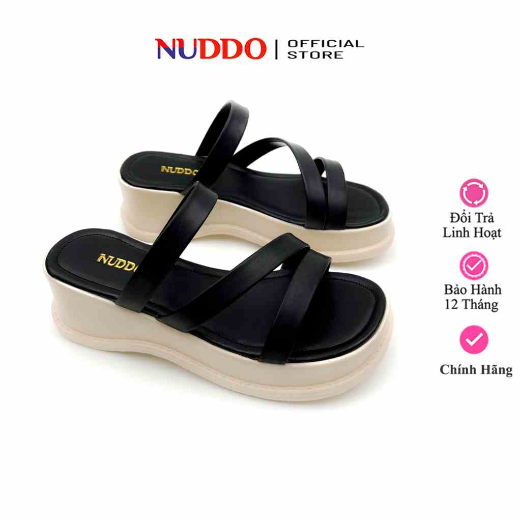 [Mã FA10K28 giảm đến 10k đơn 99k] Giày Sandal Nữ Đế Xuồng Siêu Êm, Dép Đi Biển Nữ Đế Bánh Mì 5 Phân NUDDO NX022