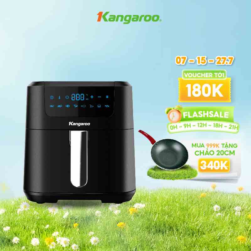 [Mã ELRE2TR giảm 8% đơn 500K] Nồi chiên không dầu điện tử 5L Kangaroo KG5AF1A