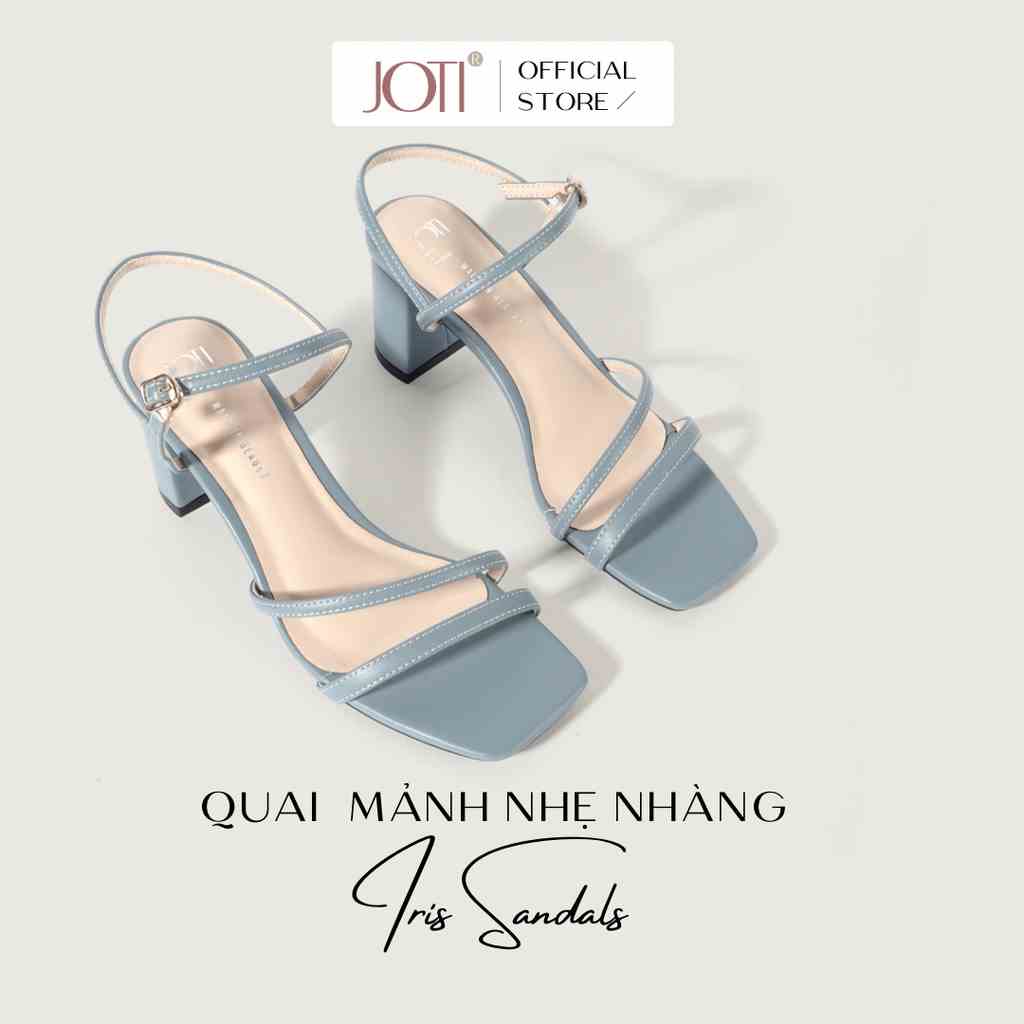 Giày Xăng Đan Nữ JOTI Iris Sandals 3304VN5 - Mũi Vuông Quai Hậu Đế Trụ Vuông Cao 6cm Da Mờ - Mang Công Sở Dự Tiệc