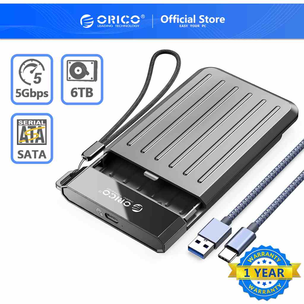 Hộp đựng ổ cứng ngoài ORICO USB C 6Gbps 2.5 inch SATA sang USB 3.1 cho 2.5