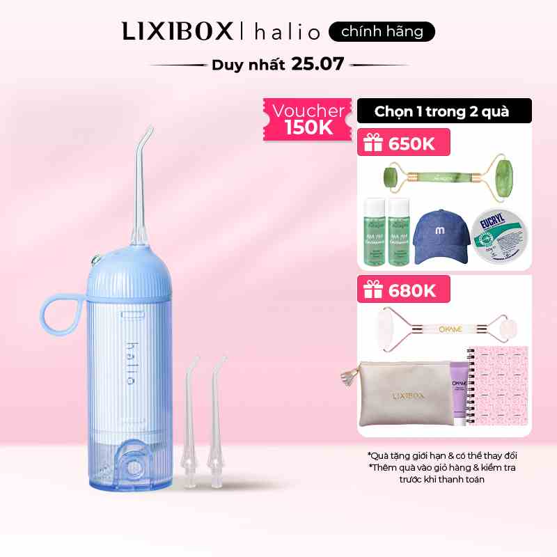 Máy tăm nước Halio UltraClean Oral Irrigator 3 chế độ nhỏ gọn bỏ túi Blue