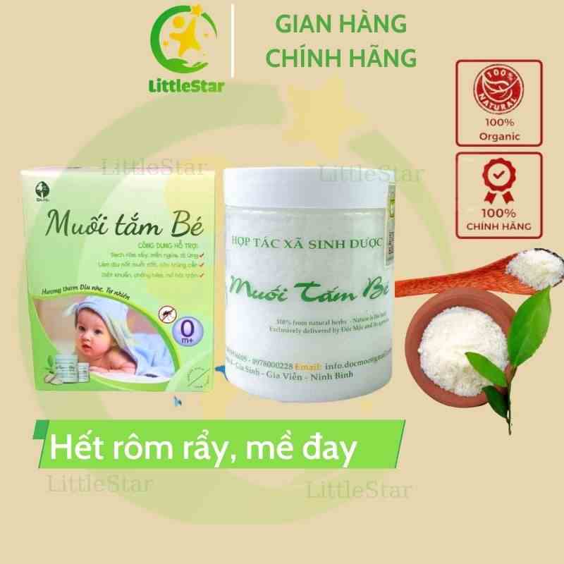 Muối Tắm Bé Sinh Dược Độc Mộc, Muối Tắm Bé Lặn Rôm Sẩy, Dịu Sài ,Kê, Da Mịn Màng Hoàn Toàn Từ Thảo Dược Thiên Nhiên 400g