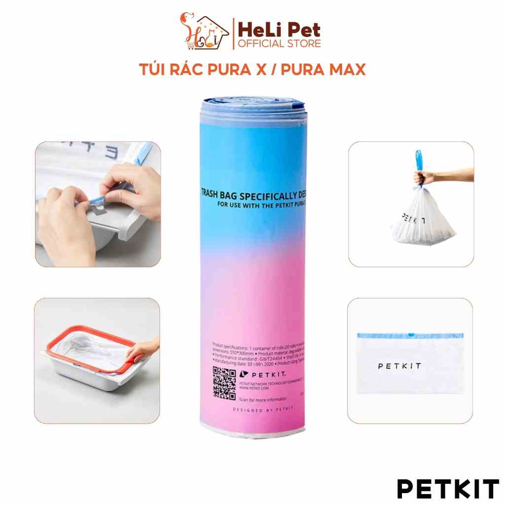 Túi Đựng Rác PETKIT Dùng Cho Máy Vệ Sinh Tự Động Cho Mèo Pura X và Pura Max PETKIT - HeLiPet