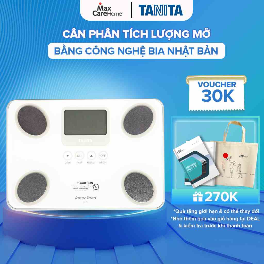 Cân đo chỉ số cơ thể, phân tích lượng mỡ điện tử Tanita BC-731 thương hiệu Nhật Bản,  CHÍNH XÁC bằng công nghệ B.I.A