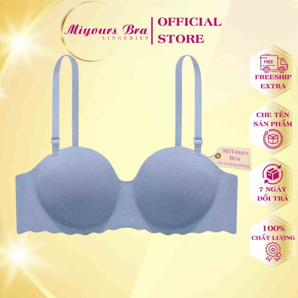 Áo lót, áo ngực nữ su MiYours Fashion & More AL271 không gọng đệm bàn tay thông hơi dày 2cm nâng ôm gom ngực