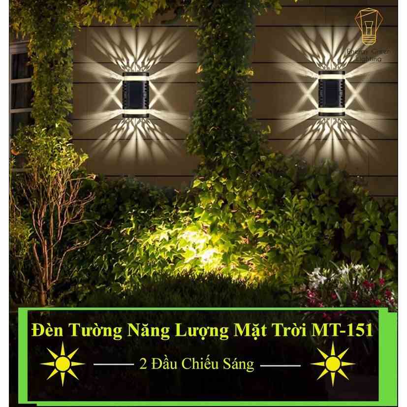 Đèn Tường 2 Đầu Chiếu Sáng Họa Tiết , Hoa Văn Energy Green Lighting MT-151 - Sử Dụng Năng Lượng Mặt Trời - Chống Nước IP