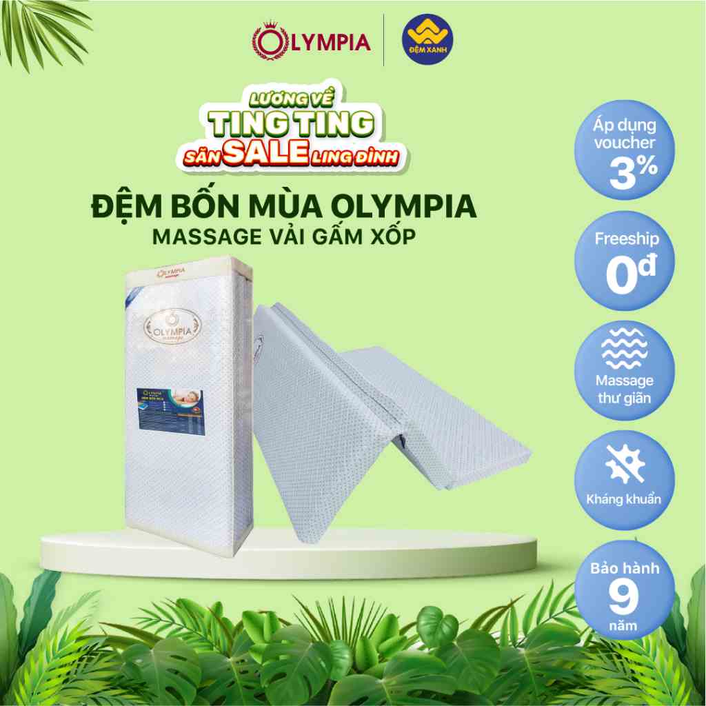 Đệm bốn mùa Olympia Massage Bảo hàng 9 năm