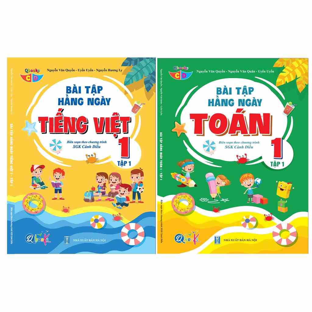 Sách - Combo Bài Tập Hằng Ngày Toán Và Tiếng Việt Lớp 1 - Tập 1 - Cánh Diều (Bộ 2 Cuốn)