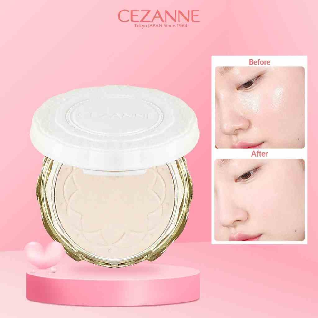 Phấn phủ kiềm dầu Cezanne UV Silk Cover Powder Nhật Bản siêu mịn chống thấm nước SPF 50 PA++++ 10g