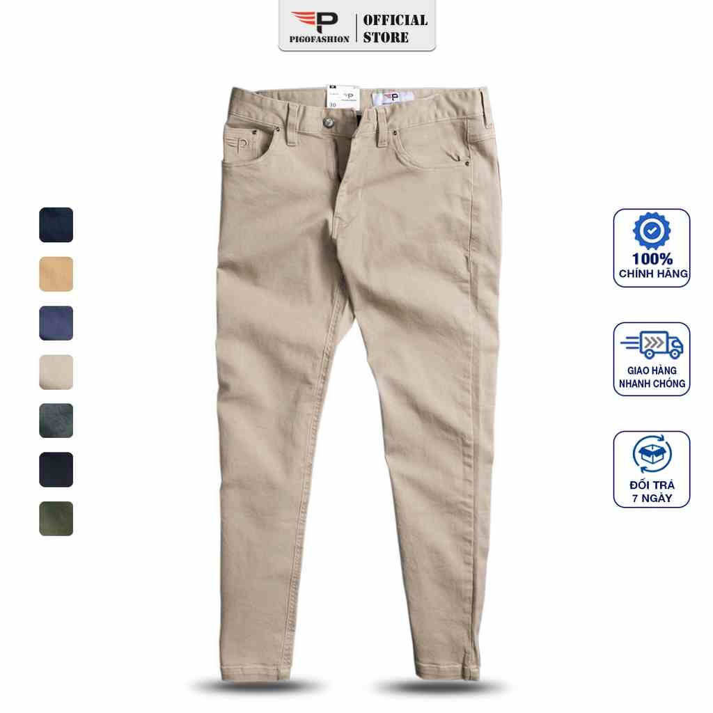 Quần kaki nam jean co giãn dáng regular FIT cao cấp PIGOFASHION - SPMQKKJ02