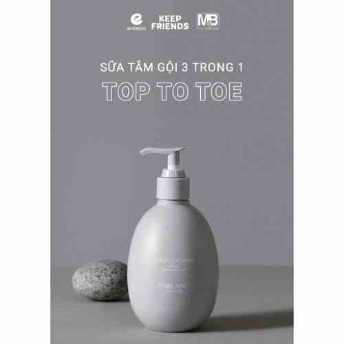 Sữa Tắm Gội Enblanc 3 trong 1 Top To Toe Hàn Quốc 480ml, An Toàn Dịu Nhẹ Cho Bé