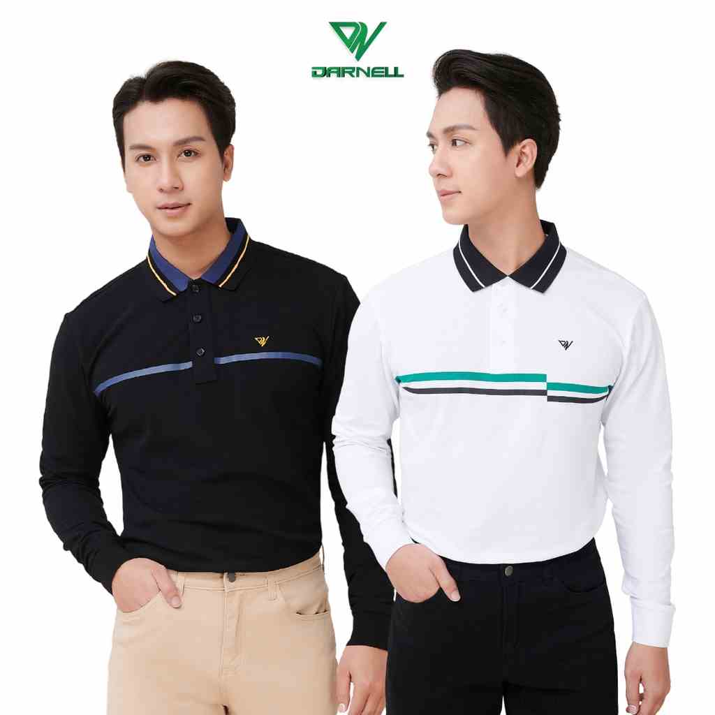 Polo nam tay dài DARNELL cổ viền chất cotton cao cấp co giãn DN0810