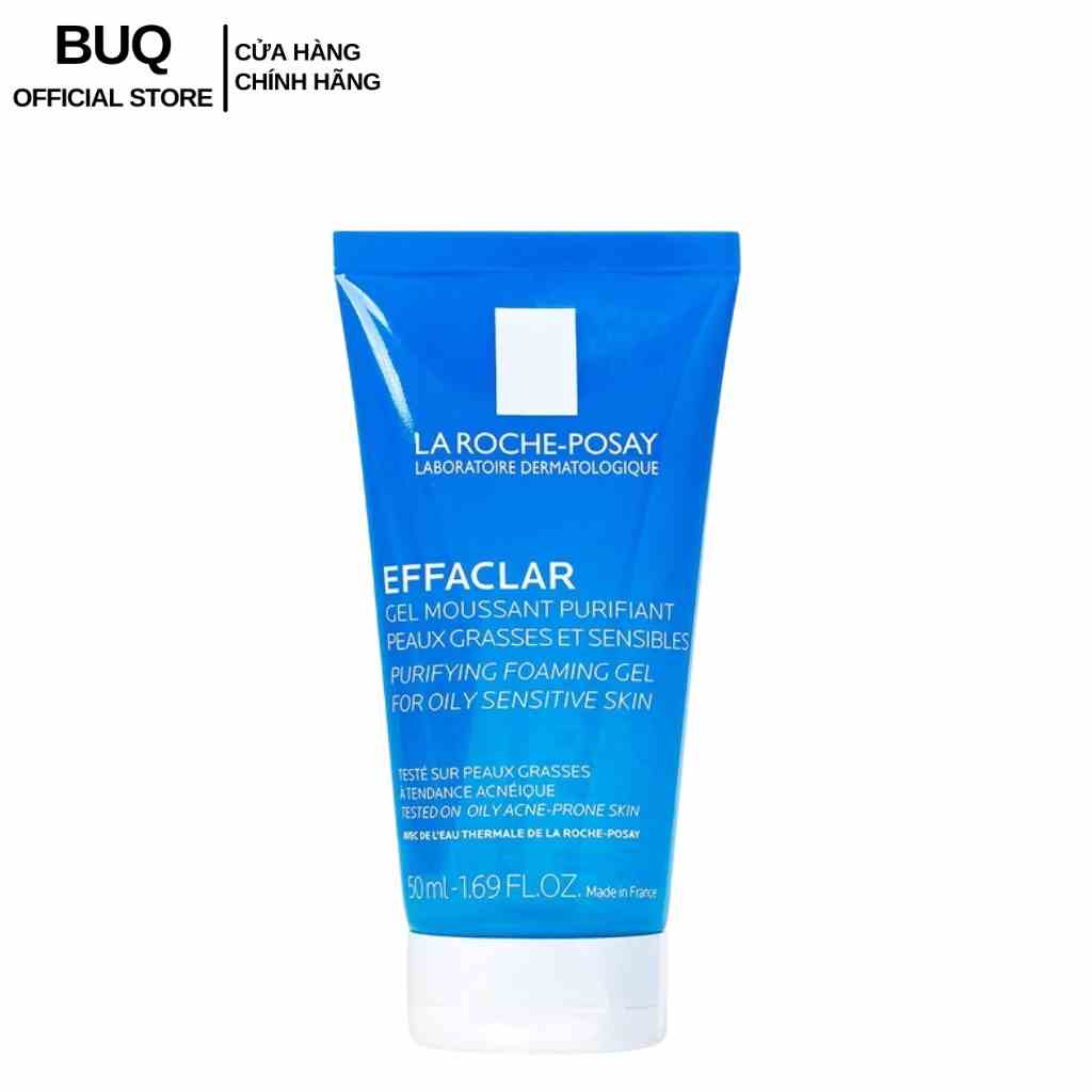 Sữa Rửa Mặt Tạo Bọt La Rocheposay Effaclar Cho Da Dầu Nhạy Cảm 50ml - Xanh