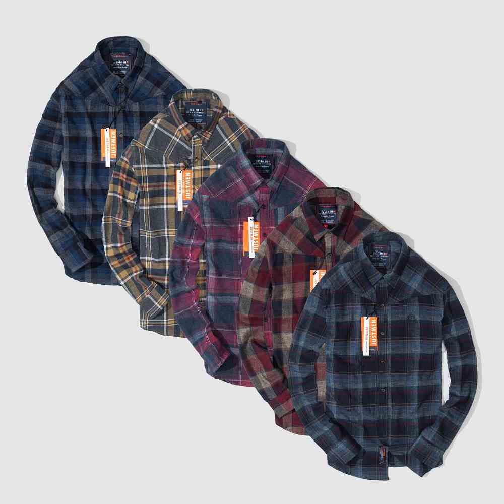 [Mã BMLTA35 giảm đến 35K đơn 99K] Áo Sơ Mi Flannel Trẻ Trung Just Men 220136