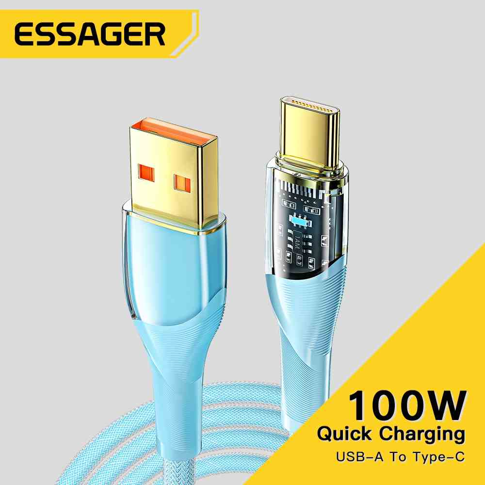 Essager Dây Cáp Sạc Nhanh usb Loại c 7A 100W Cho OPPO Realme