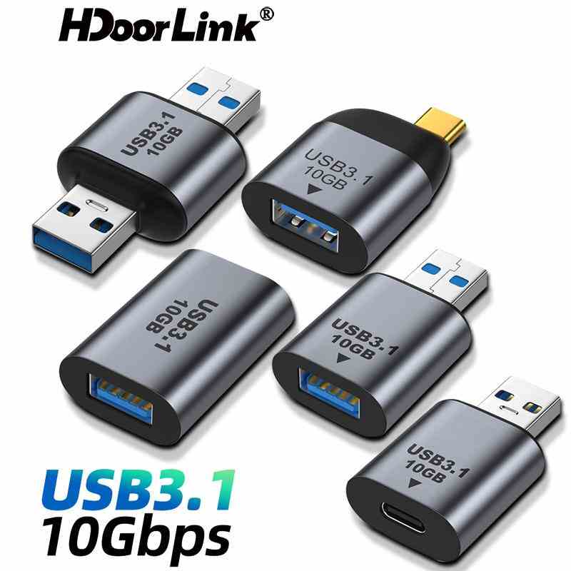 Đầu chuyển đổi HDOORLINK USB C sang USB 3.1 10Gbps USB A sang USB C OTG thích hợp cho Macbook