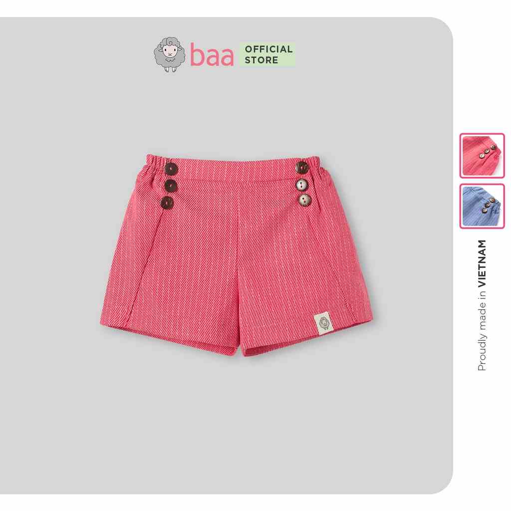 [Mã BMLTA35 giảm đến 35K đơn 99K] Quần soọc bé gái, short khakis cho bé từ 1 tuổi - 7 tuổi BAABABY - GT-QU24N-01