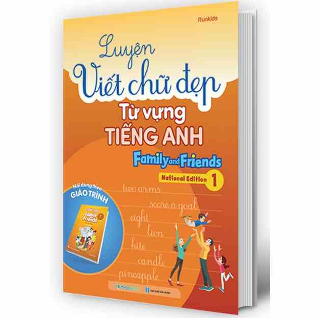 Sách- Luyện viết chữ đẹp từ vựng Tiếng Anh Family and Friends - National Edition 1