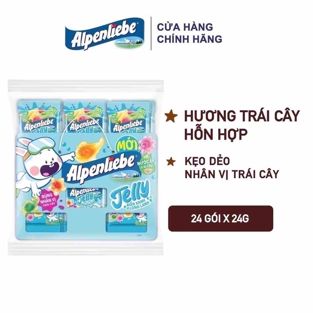 Kẹo dẻo Alpenliebe Jelly Biển xanh long lanh (Túi 24 gói nhỏ - 24g)