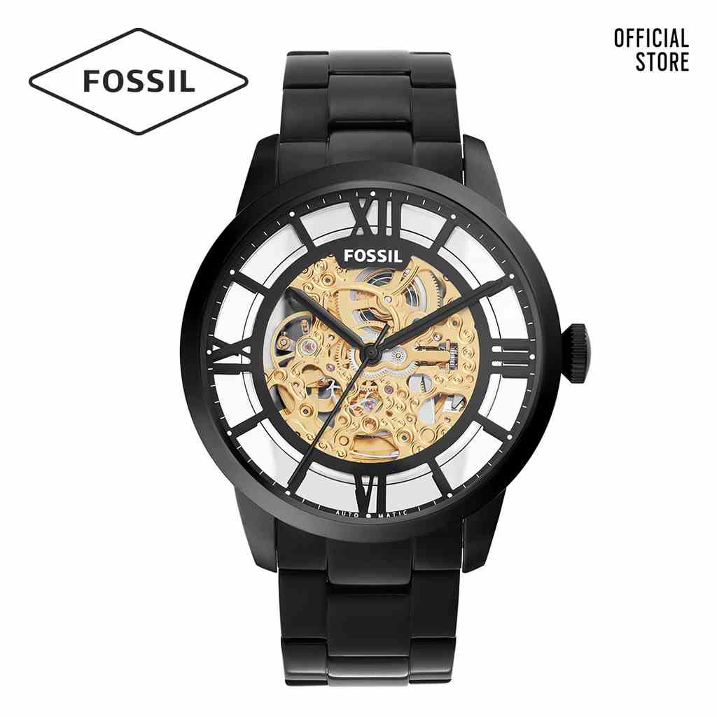 [Mã BMLTA35 giảm đến 35K đơn 99K] Đồng hồ nam Fossil 44MM TOWNSMAN ME3197 dây thép không gỉ - màu đen