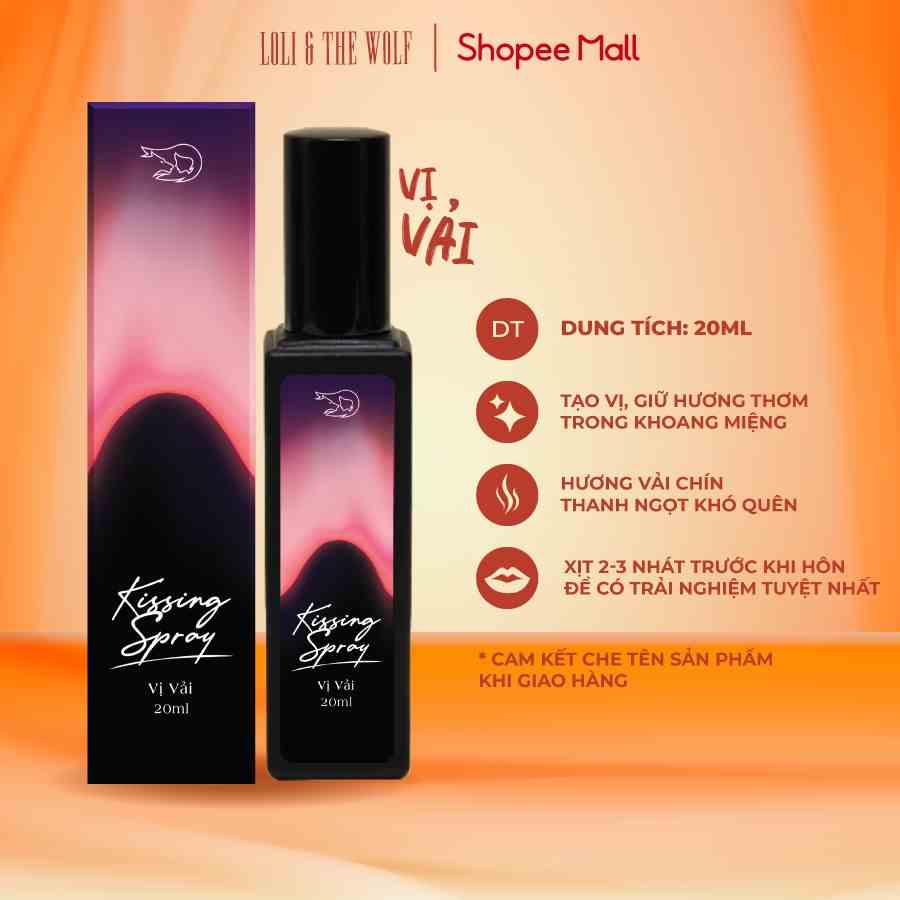 Xịt Thơm Miệng Kissing Spray Loli And The Wolf Vị Vải Ngọt Ngào 20ml