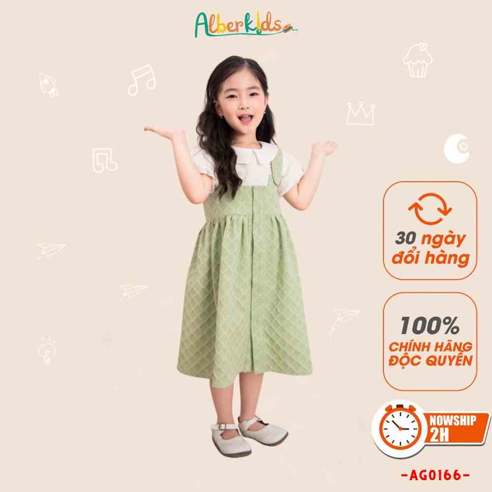 Yếm bé gái ALBERKIDS xinh đẹp cho trẻ em 2,3,4,5,6,7,8,9,10,11,12 tuổi AG0166 AG0154