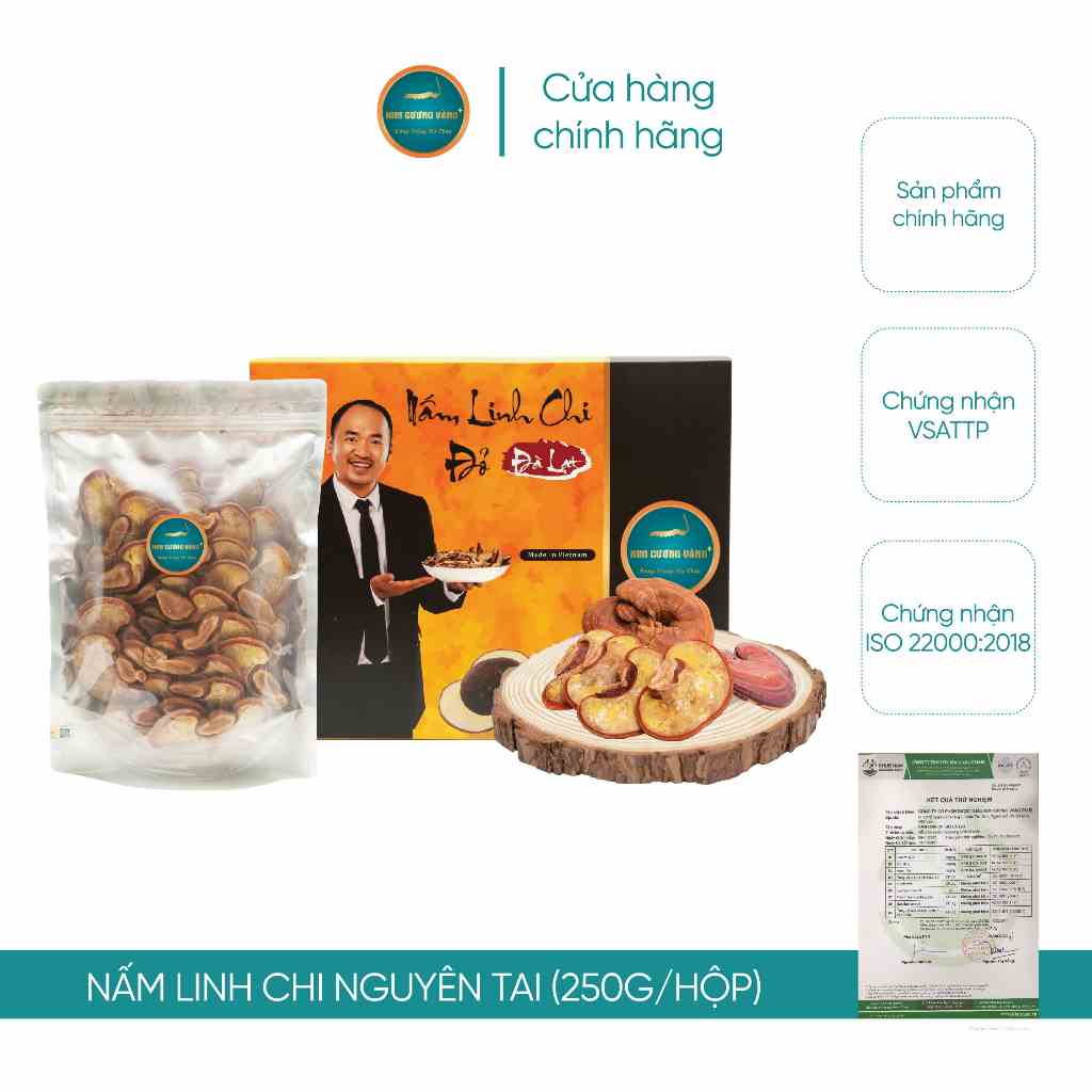 [Mã BMLTB200 giảm đến 100K đơn 499K] Nấm Linh Chi Non Đà Lạt ( Hộp 250g )