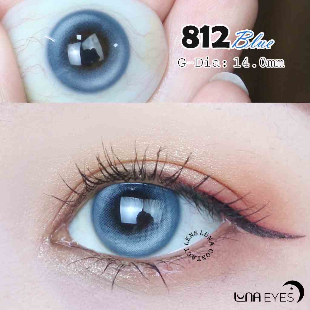 Kính áp tròng LUNA EYES 812 BLUE - Lens size nhỏ