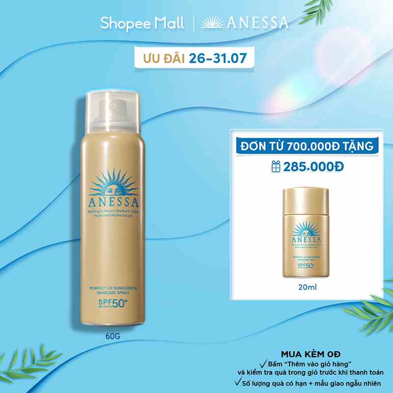 Xịt chống nắng bảo vệ hoàn hảo Anessa Perfect UV Sunscreen Skincare Spray 60g_16174