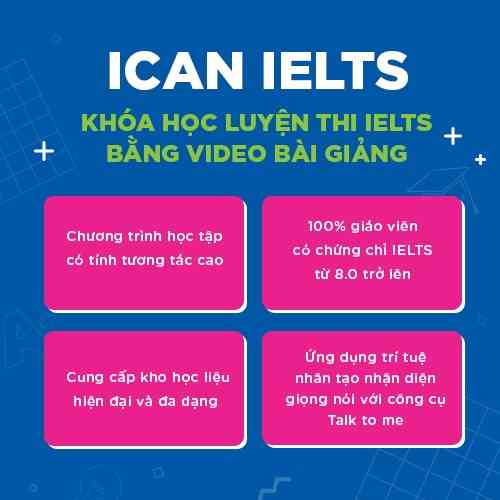 [Mã BMLTB200 giảm đến 100K đơn 499K] Evoucher - ICAN IELTS - Khóa học luyện thi ielts bằng video bài giảng - HOCMAI