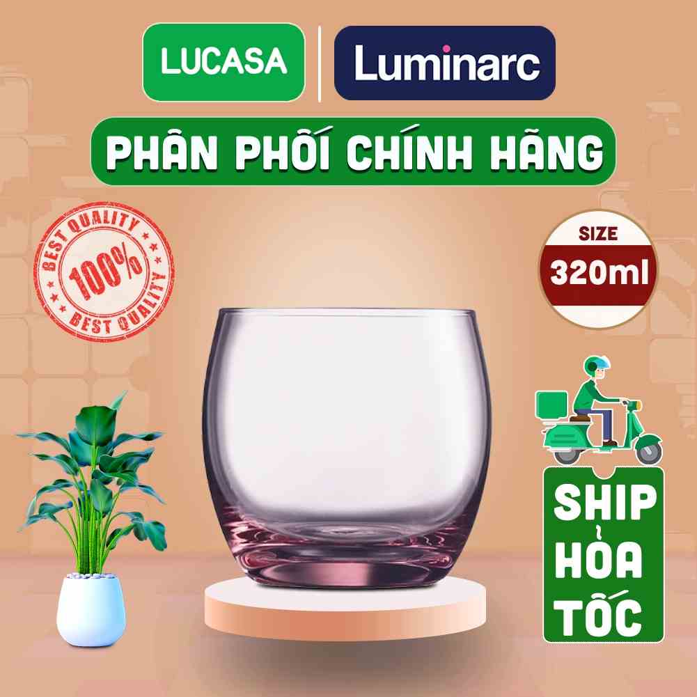 [Mã BMLTB35 giảm đến 35K đơn 99K] Ly Thủy Tinh Luminarc Salto Pink 320ml - Loại Thấp L5386 | Phân Phối Chính Hãng