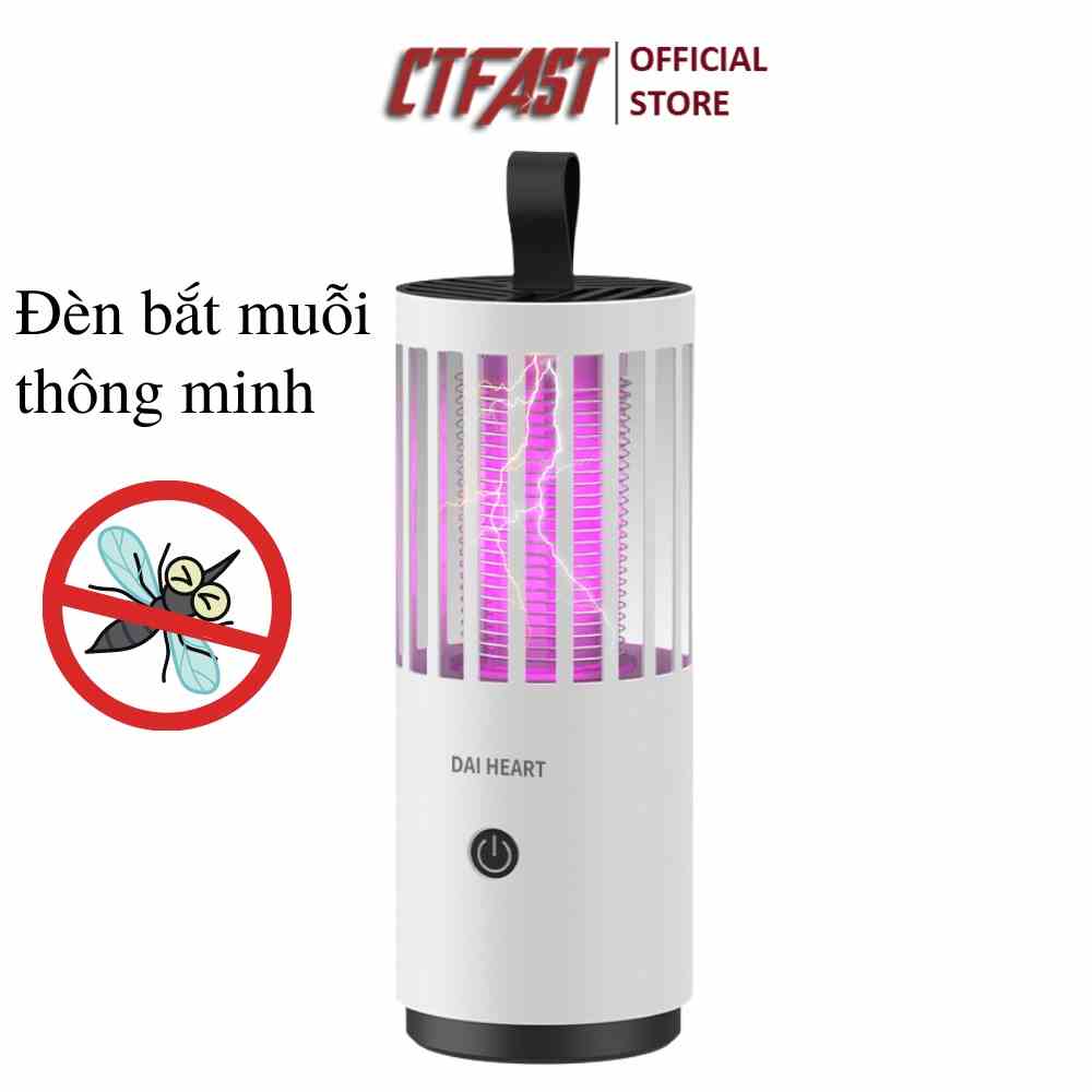 Đèn bắt muỗi sốc điện diệt côn trùng CTFAST 02, bắt muỗi tự động bằng ánh sáng tím an toàn