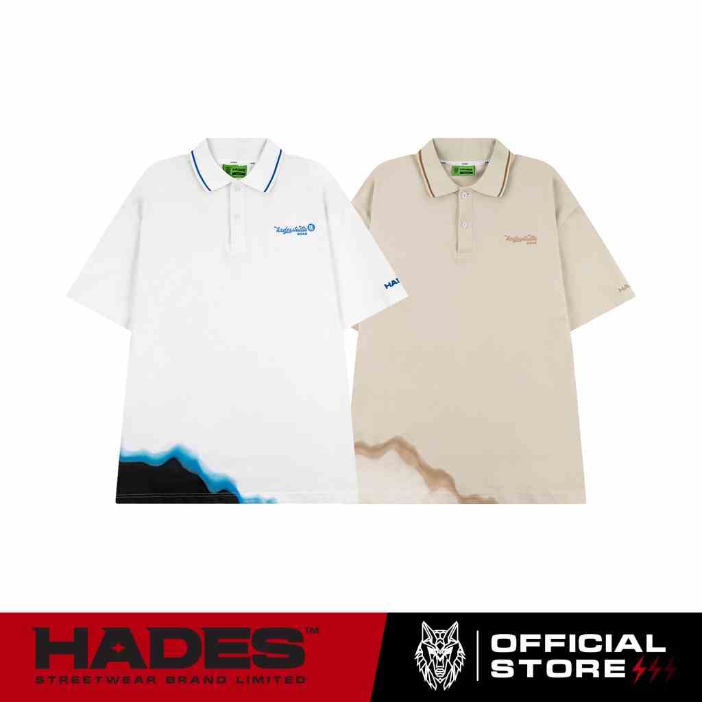 Áo Polo Tay Lỡ Unisex GRUNGE Thun Cá Sấu - HADES Brand Chính Hãng