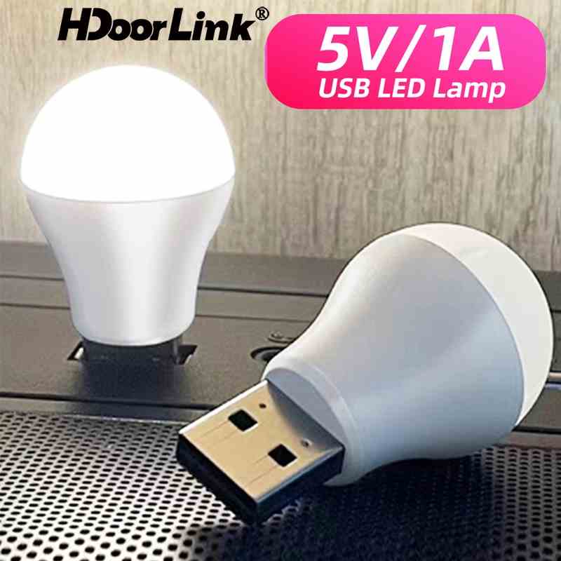 Đèn led đọc sách HDOORLINK cổng USB 2 loại 5V mini linh hoạt nhiều màu tùy chọn bảo vệ mắt tiện dụng