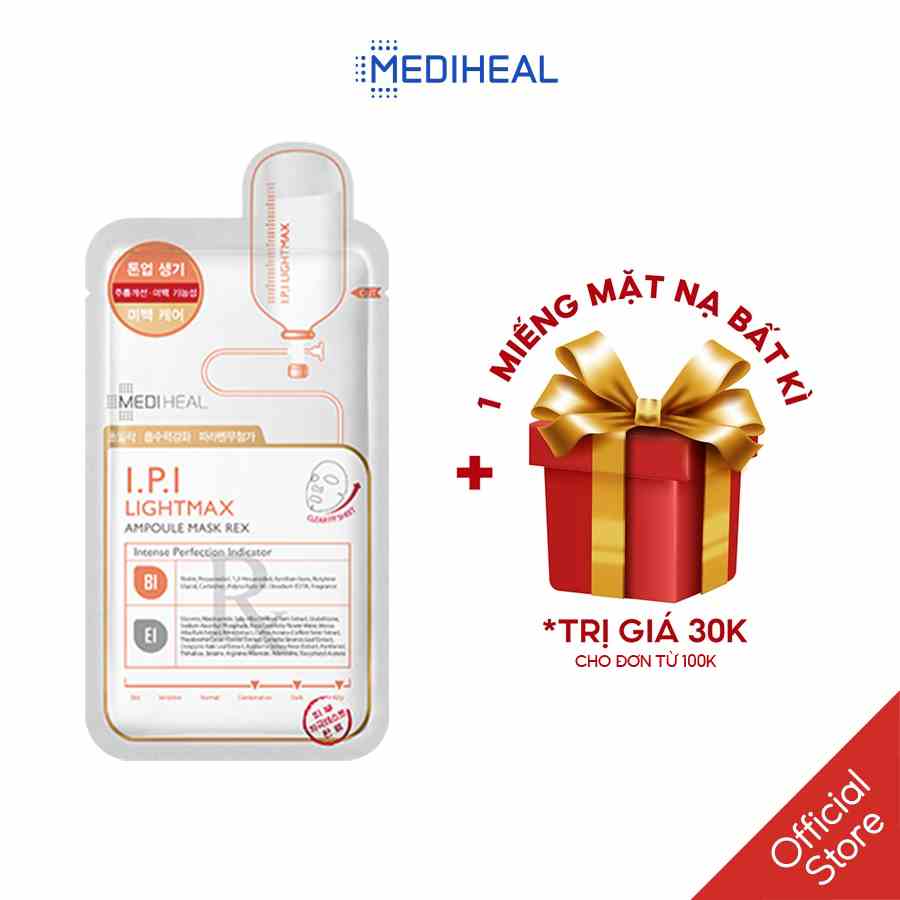 Mặt Nạ Chứa Tinh Chất I.P.I Giúp Sáng Da Mediheal I.P.I Lightmax Ampoule Mask Rex 24ml