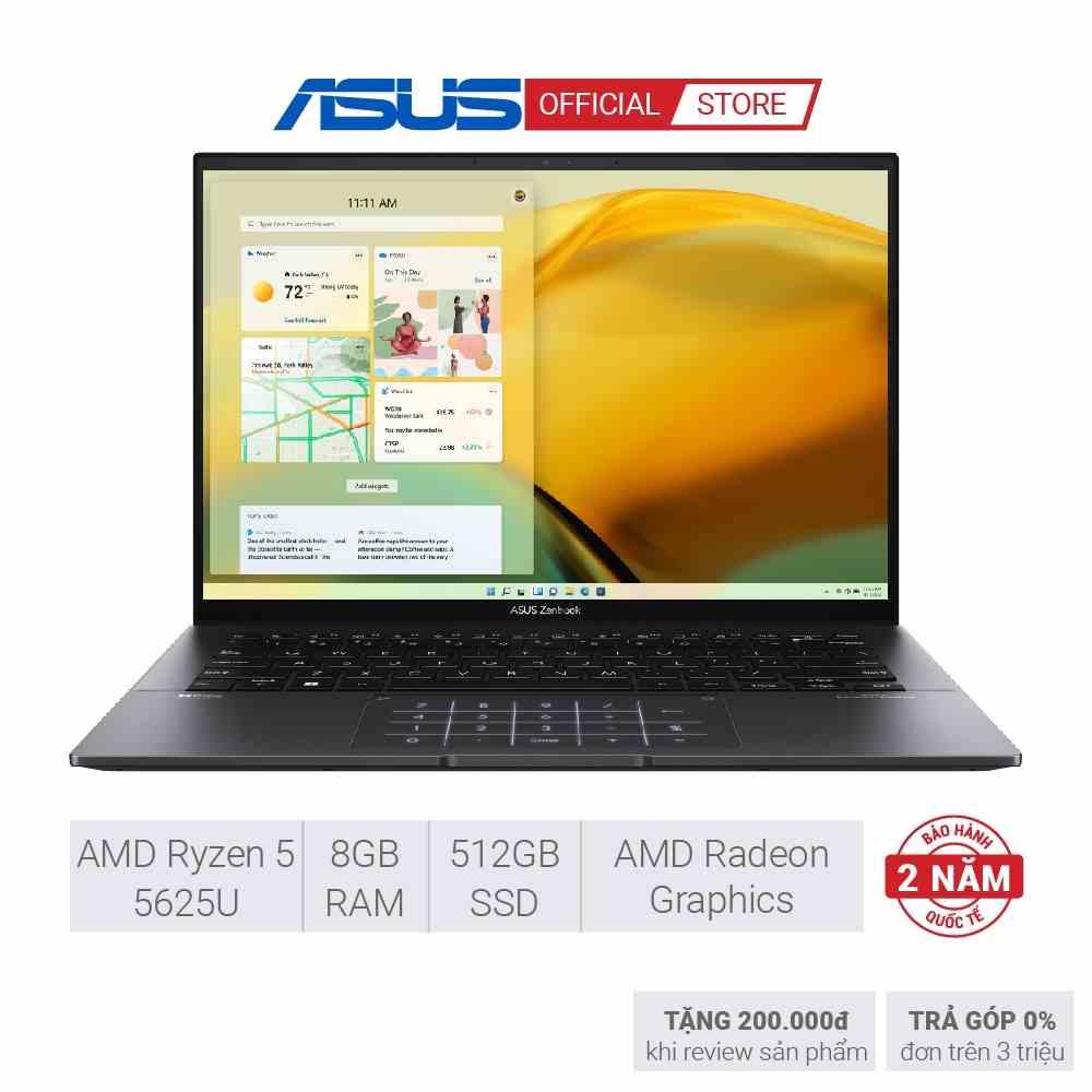 Laptop Asus Zenbook UM3402YA-KM074W R5-5625U|8GB|512GB|Radeon Graphics|14 2.8K|W 11