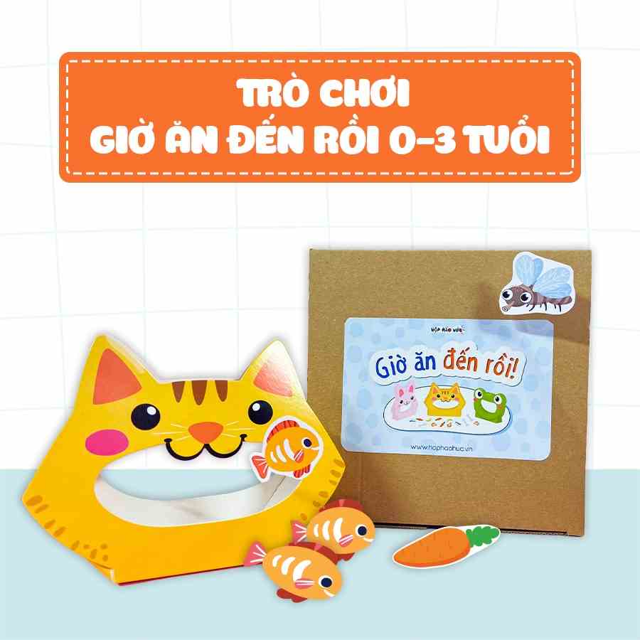 Đồ chơi giáo dục GIỜ ĂN ĐẾN RỒI cho bé 0-3 tuổi Hộp Háo Hức - Giúp bé học về các loài rau củ, màu sắc thật vui