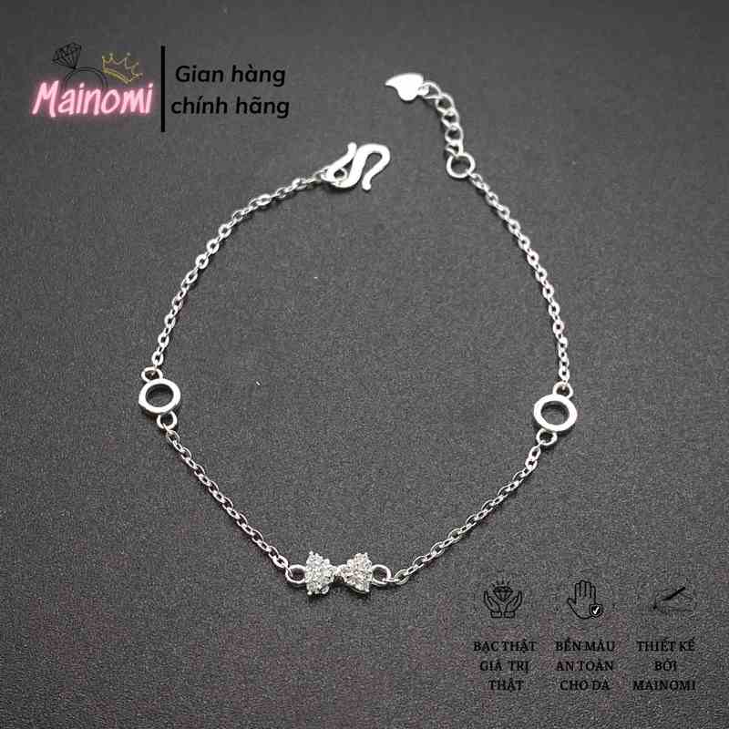 Vòng tay nơ nhỏ xinh bạc ta nhỏ nhắn cute siêu phẩm cho các nàng thơ Mainomi Shop Bạc Xinh