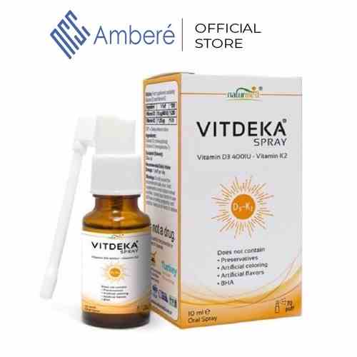 Vitamin Vitdeka k2 d3 Lineabon k2 d3 dạng xịt giúp hấp thu canxi nhập khẩu Italia dung tích 10ml