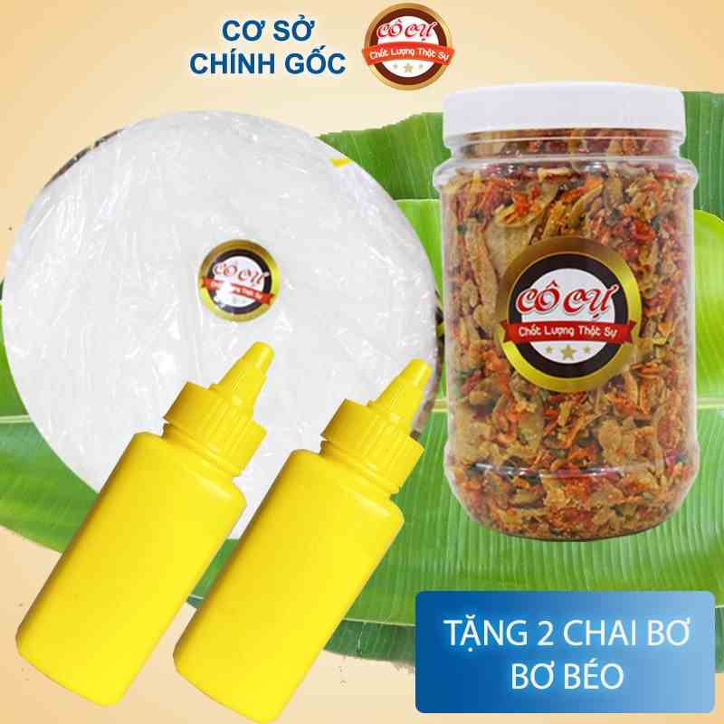 [Mã BMLTB35 giảm đến 35K đơn 99K] Bánh tráng phơi sương Cô Cự 300gr, muối ruốc hành phi 200gr , bơ béo 200gr