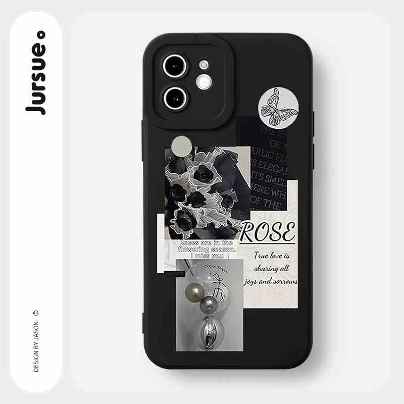 Ốp điện thoại JURSUE mềm hình độc lạ thích hợp cho iPhone 14 13 12 11 Pro Max SE 2020 X XR XS 8 7 ip 6S 6 Plus Y2215