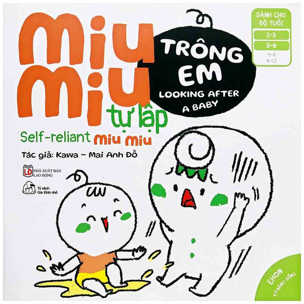 Sách - Ehon Kĩ Năng Sống - Miu Miu Tự Lập - Song ngữ Anh - Việt -  Combo 8 quyển (1-6 tuổi) - Phần 2