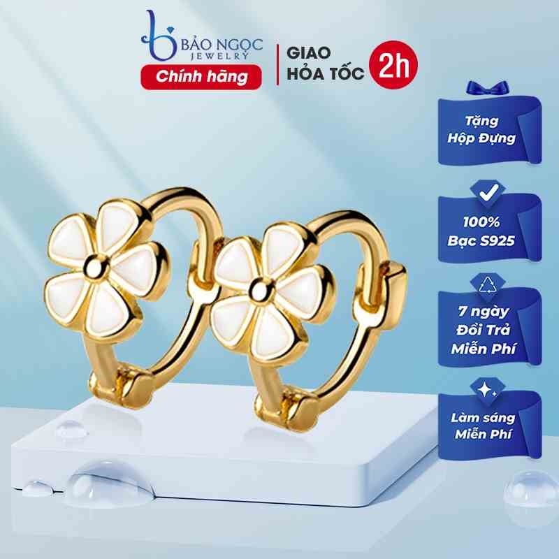 Khuyên Tai Trẻ Em Bạc S925 Siêu Xinh, An toàn cho bé yêu B2706 - Bảo Ngọc Jewelry