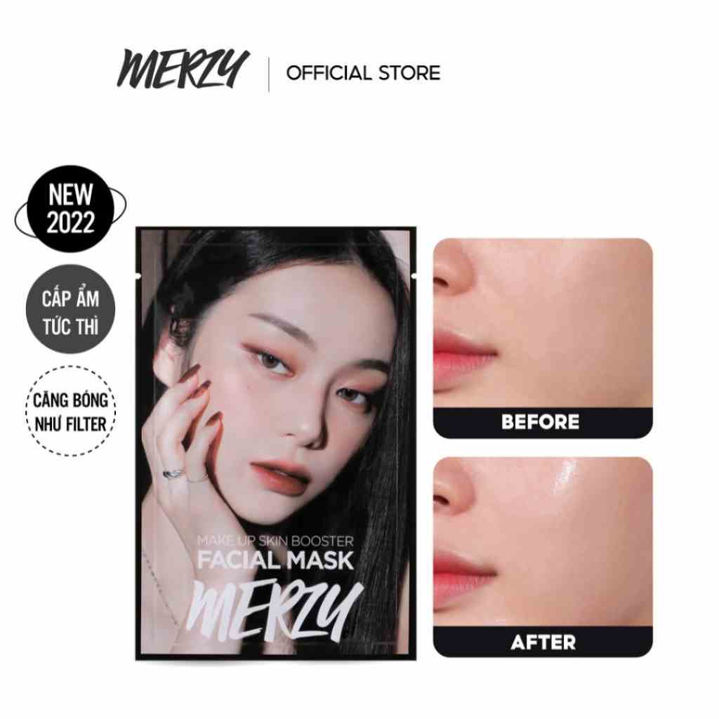 Mặt Nạ Cấp Ẩm, Làm Dịu Merzy Make Up Skin Booster Facial Mask 23ml